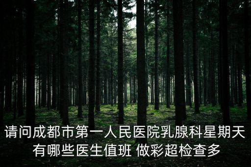 成都市一醫(yī)院熊，請問成都市第一人民醫(yī)院乳腺科星期天 有哪些醫(yī)生值班 做彩超檢查多