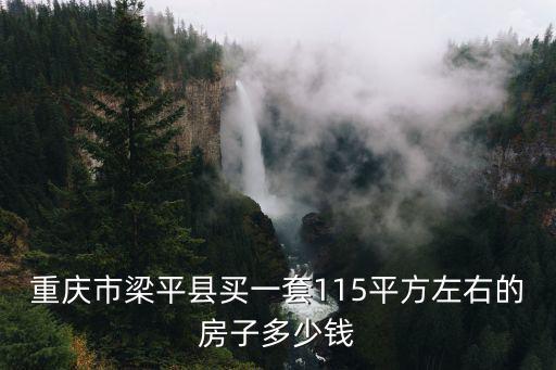 重慶市梁平縣買一套115平方左右的房子多少錢