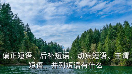 偏正短語、后補短語、動賓短語、主謂短語、并列短語有什么