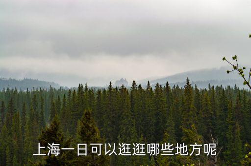 上海一日可以逛逛哪些地方呢