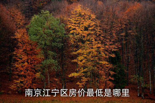 南京江寧區(qū)房價最低是哪里
