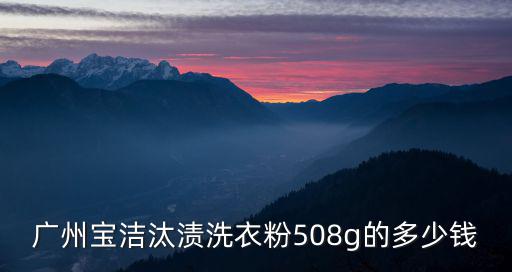 廣州寶潔汰漬洗衣粉508g的多少錢