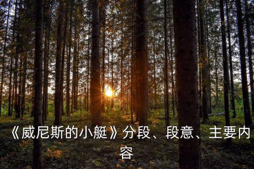 《威尼斯的小艇》分段、段意、主要內容