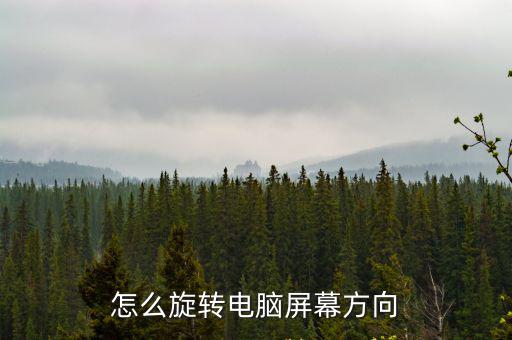 電腦怎么旋轉屏幕,電腦屏幕逆時針旋轉90度怎么做?