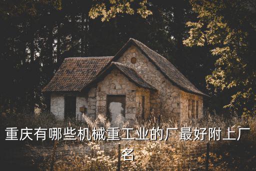 重慶有哪些機械重工業的廠最好附上廠名