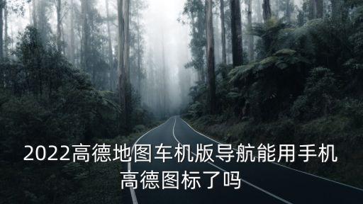 2022高德地圖車機版導航能用手機高德圖標了嗎