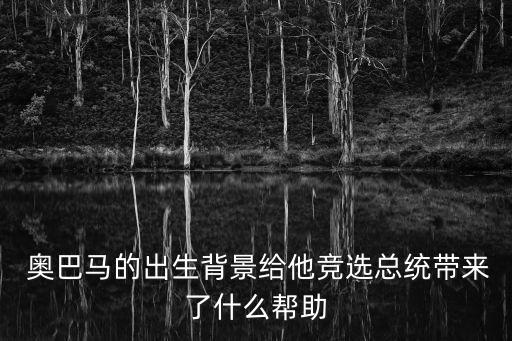  奧巴馬的出生背景給他競選總統(tǒng)帶來了什么幫助