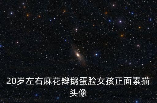 20歲左右麻花辮鵝蛋臉女孩正面素描頭像