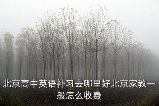 北京高中英語(yǔ)補(bǔ)習(xí)去哪里好北京家教一般怎么收費(fèi)