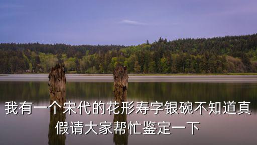 我有一個宋代的花形壽字銀碗不知道真假請大家幫忙鑒定一下
