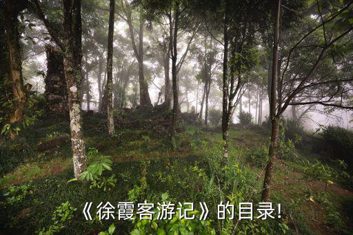 游廬山日記,《徐霞客游記》是一則日記體為主的地理著作