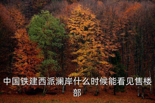 中國鐵建西派瀾岸什么時候能看見售樓部