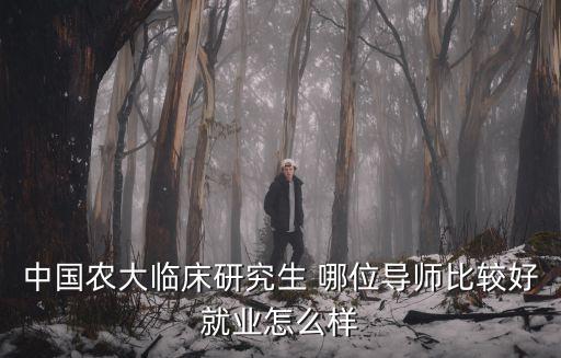 中國農大臨床研究生 哪位導師比較好就業怎么樣