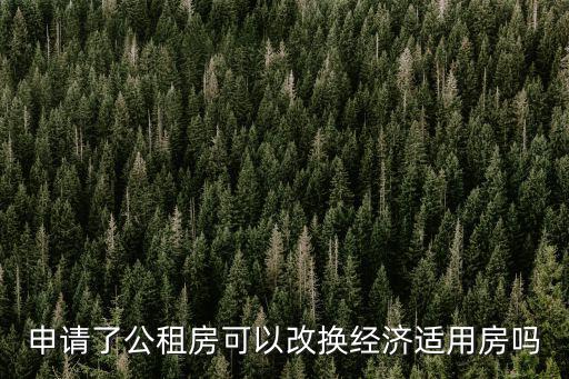 申請了公租房可以改換經濟適用房嗎