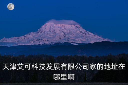 天津艾可科技發展有限公司家的地址在哪里啊