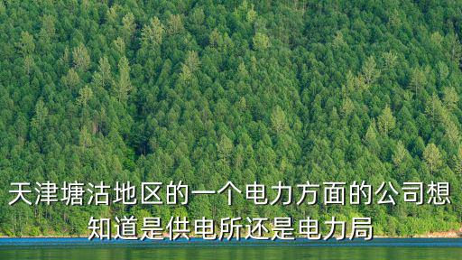 天津塘沽地區(qū)的一個電力方面的公司想知道是供電所還是電力局