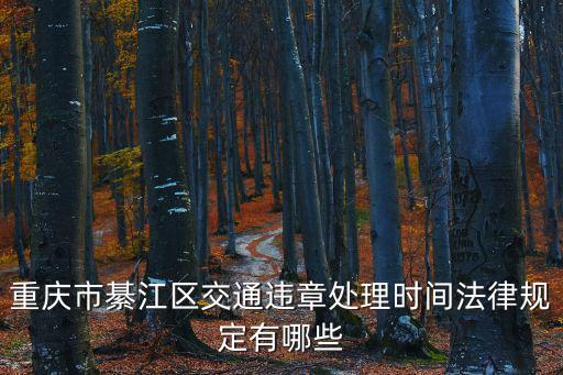 重慶市綦江區(qū)交通違章處理時間法律規(guī)定有哪些