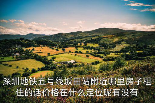 深圳地鐵五號(hào)線坂田站附近哪里房子租住的話價(jià)格在什么定位呢有沒(méi)有