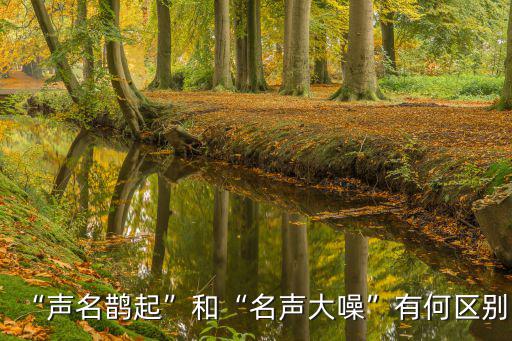 “聲名鵲起”和“名聲大噪”有何區別