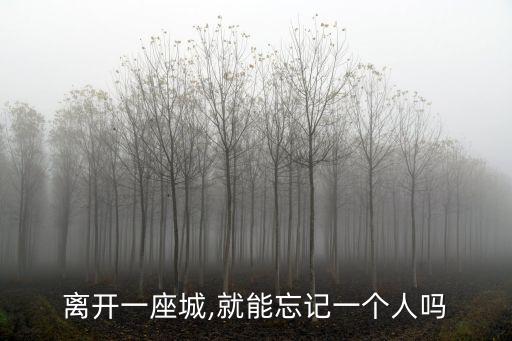 離開一座城,就能忘記一個人嗎