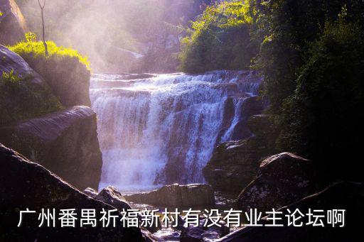 廣州番禺祈福新村有沒有業(yè)主論壇啊
