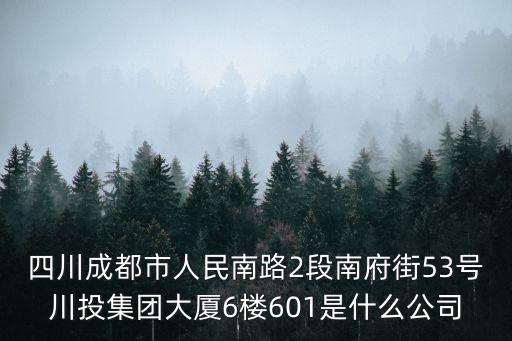 成都市傲晴珠寶，四川成都市人民南路2段南府街53號川投集團大廈6樓601是什么公司
