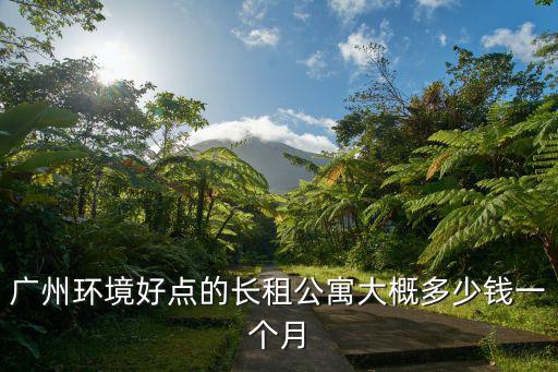 在廣州租個小公寓多少錢一個月，廣州環境好點的長租公寓大概多少錢一個月