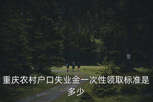 重慶農村戶口失業金一次性領取標準是多少