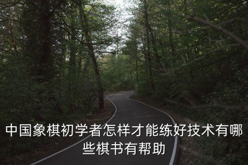 中國象棋初學者怎樣才能練好技術(shù)有哪些棋書有幫助