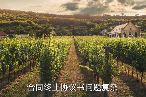 合同終止協議書問題復雜