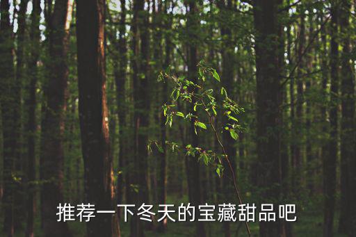 推薦一下冬天的寶藏甜品吧