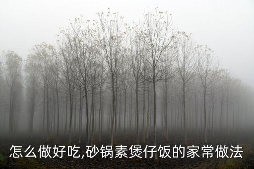 怎么做好吃,砂鍋素煲仔飯的家常做法