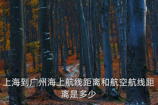 上海到廣州海上航線距離和航空航線距離是多少