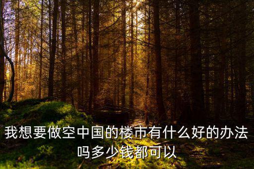 我想要做空中國的樓市有什么好的辦法嗎多少錢都可以