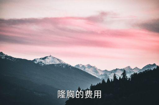 隆胸價(jià)格一般費(fèi)用，隆胸的費(fèi)用