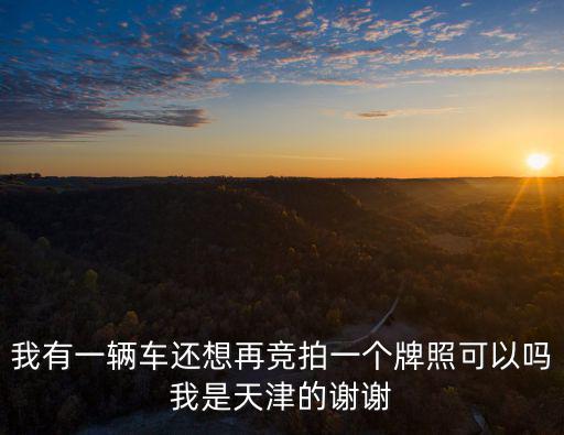 我有一輛車還想再競拍一個牌照可以嗎我是天津的謝謝