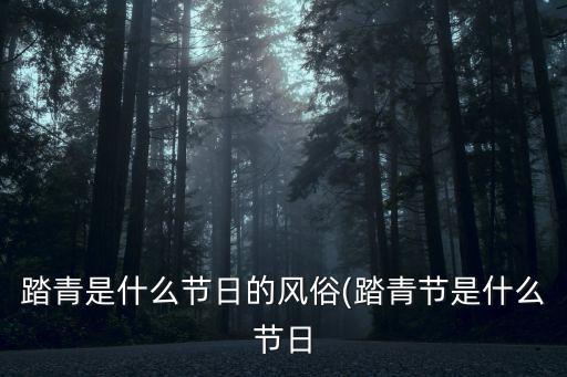 踏青節,踏青節是什么節日?