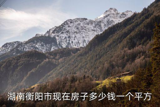 湖南衡陽市現在房子多少錢一個平方