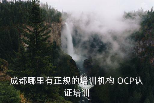 成都哪里有正規的培訓機構 OCP認證培訓