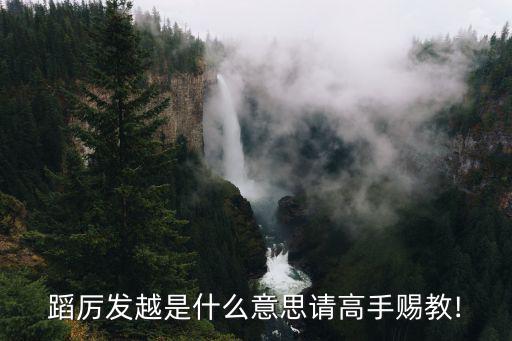 發揚蹈厲,什么揚什么厲四字成語形容精神昂揚