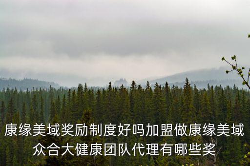 康緣美域獎(jiǎng)勵(lì)制度好嗎加盟做康緣美域眾合大健康團(tuán)隊(duì)代理有哪些獎(jiǎng)