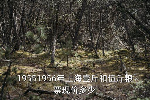 19551956年上海壹斤和伍斤糧票現價多少