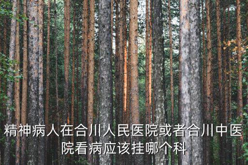 精神病人在合川人民醫(yī)院或者合川中醫(yī)院看病應該掛哪個科