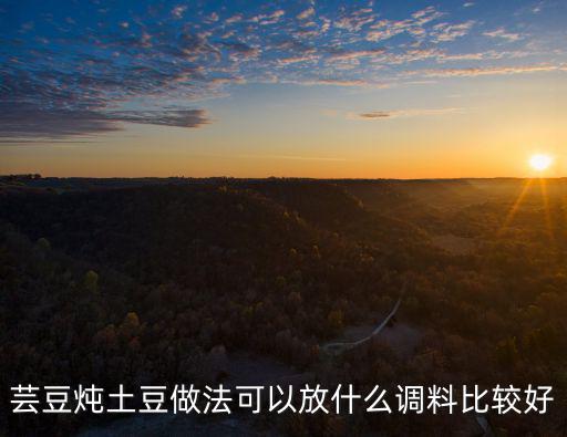 蕓豆燉土豆做法可以放什么調料比較好