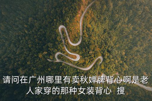 請問在廣州哪里有賣秋嬋牌背心啊是老人家穿的那種女裝背心  搜