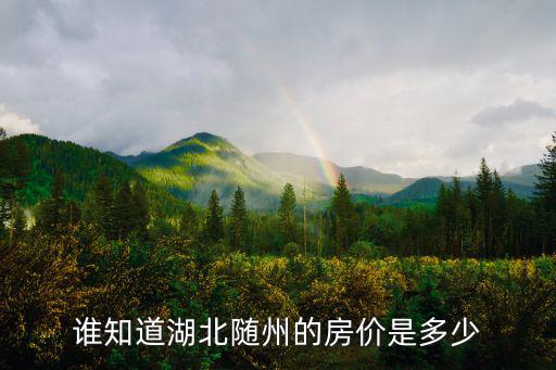 誰知道湖北隨州的房價是多少