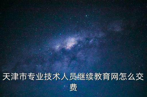 天津市專業技術人員繼續教育網怎么交費