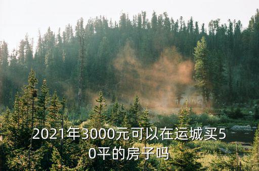 2021年3000元可以在運城買50平的房子嗎