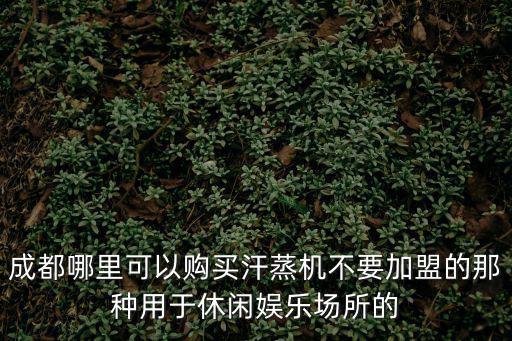 成都哪里可以購買汗蒸機不要加盟的那種用于休閑娛樂場所的