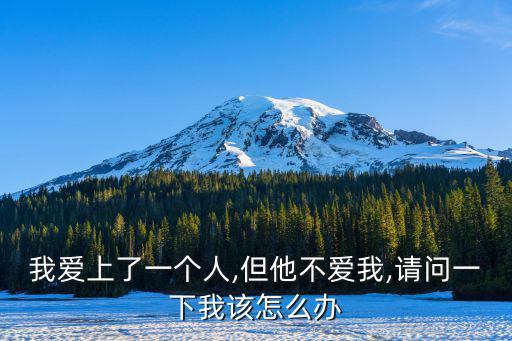 我愛上了一個人,但他不愛我,請問一下我該怎么辦